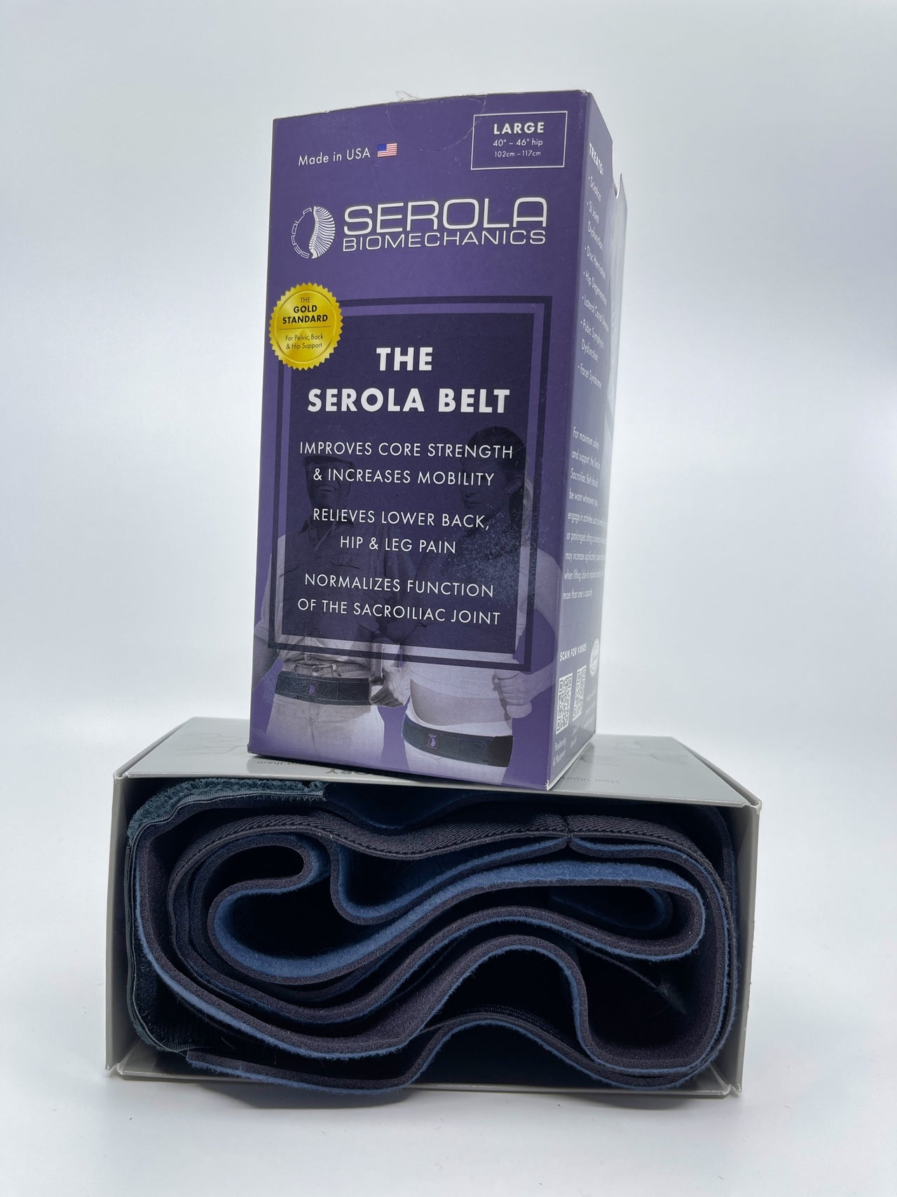 Serola Sacroiliac Belt – Sciatica Nerve Relief Gold Standard for Supporting Pelvis, Back, and Lower Back Pain (X-Large fits 117 to 132 CM Serola Sacroiliac Belt – Sciatica Nerve Relief Gold Standard for Supporting Pelvis, Back, and Lower Back Pain (X-Large fits 117 to 132 CM